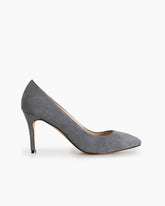 (Clean Up - US 8) Sophisticated Suede Pointed Slim High Heel Pumps