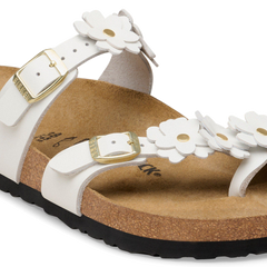 Mayari Flowers White Leather (Women)