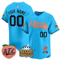 ATL Atliens & Peach Vapor Premier Limited Custom Jersey - All Stitched