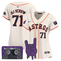 Women's HOU DJ Screw Patch Vapor Premier Limited Jersey - All Stitched