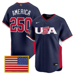 Team USA World Baseball Classic Vapor Premier Jersey - 2026 Roster - All Stitched