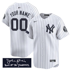 NYY John Sterling "The Voice of the Yankees" Tribute Patch Vapor Premier Limited Custom Jersey - Stitched