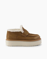 Women's Chunky Suede Platform Loafers
