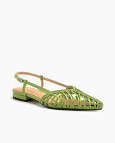 (Clean Up - US 8) Woven Comfortable Slingback Braided Flat Sandals