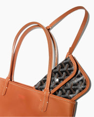 Mini Structured Leather Tote Bag