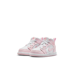 Air Jordan 1 Mid Pink Foam Fire Red - Toddler