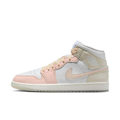 Air Jordan 1 Mid SE "White Sea Glass Glacier Blue Guava Ice" - Men's