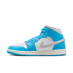 Air Jordan 1 Mid "Sky Dark Powder Blue White Sail Neutral Grey" - Women's