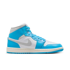 Air Jordan 1 Mid "Sky Dark Powder Blue White Sail Neutral Grey" - Women's