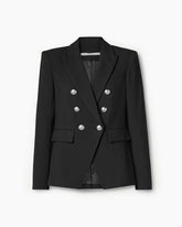 Double-breasted Grain De Poudre Blazer