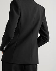Double-breasted Grain De Poudre Blazer