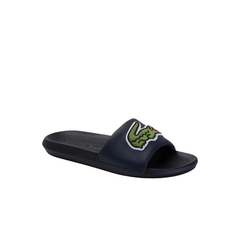Lacoste Croco Synthetic and PU Slides 'Black' - Men's