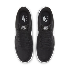 Nike Air Force 1 Low '07 Black White Pebbled Leather - Men's