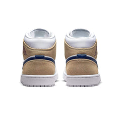 Air Jordan 1 Mid 'Tan Suede Navy'