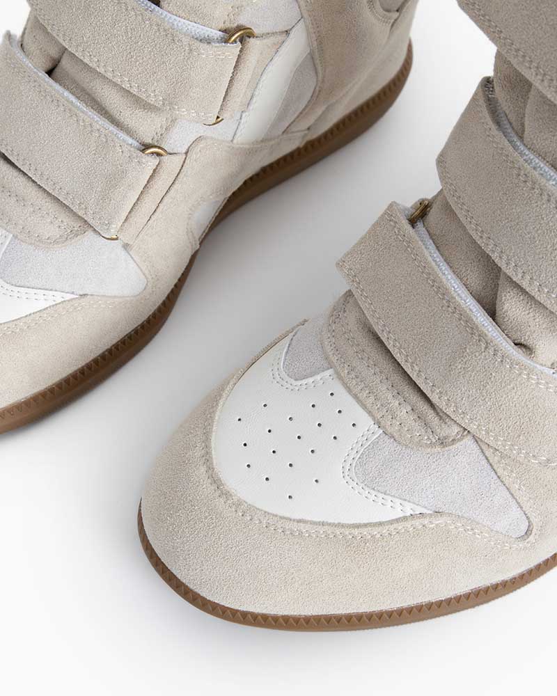 Bekett Suede and Leather High-Top Trainer