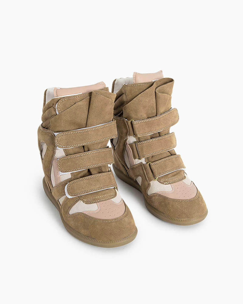 Bekett Suede and Leather High-Top Trainer