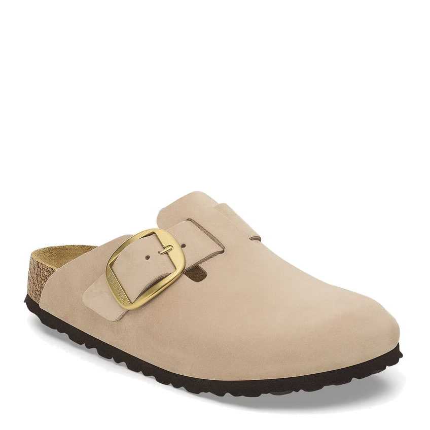 Boston Big Buckle Nubuck Leather Sandcastle (Women)