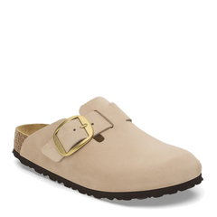 Boston Big Buckle Nubuck Leather Sandcastle (Women)