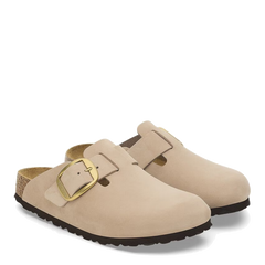 Boston Big Buckle Nubuck Leather Sandcastle (Women)