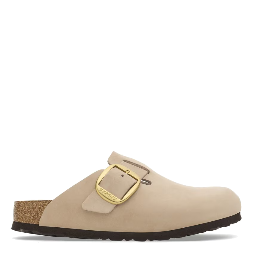 Boston Big Buckle Nubuck Leather Sandcastle (Women)