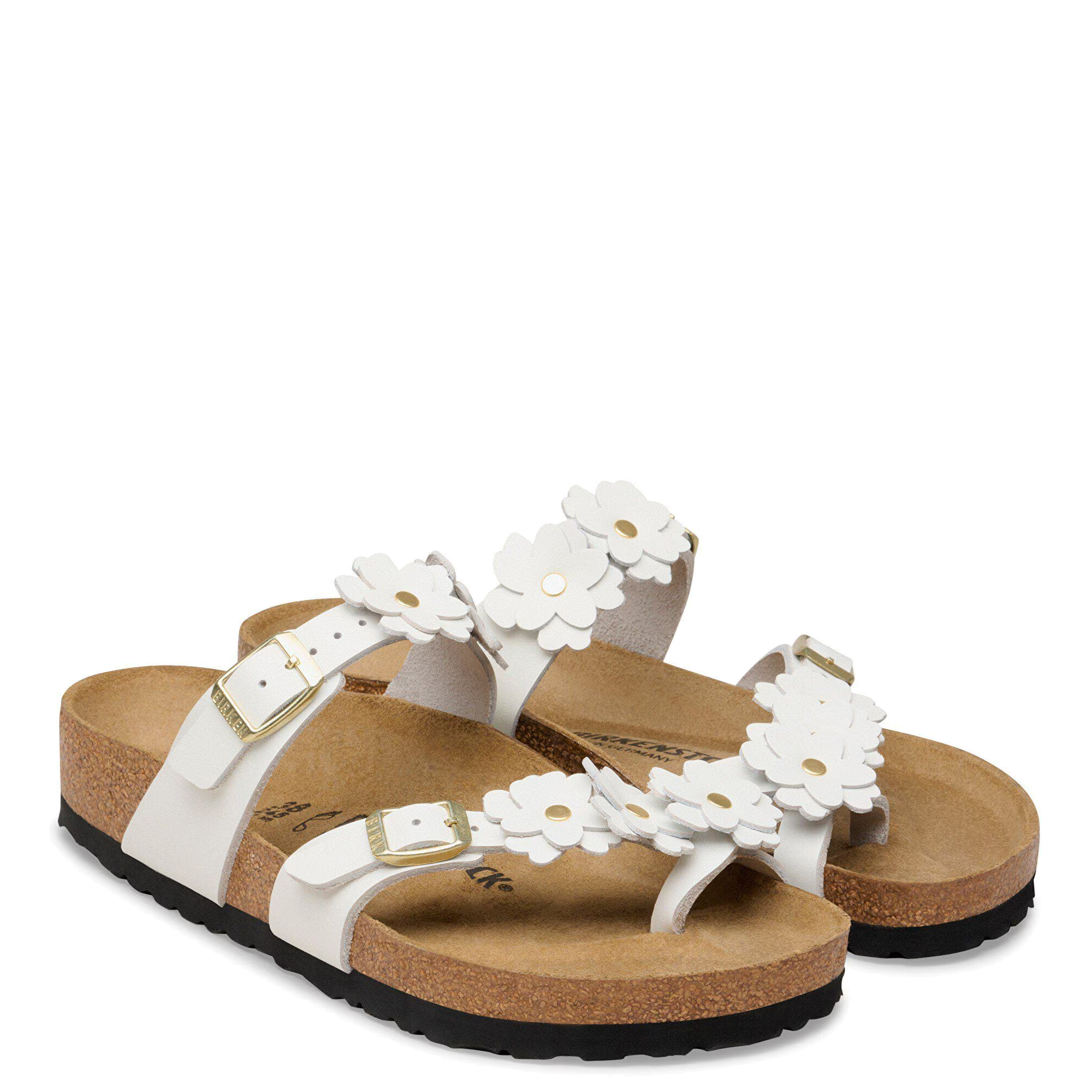 Mayari Flowers White Leather (Women)