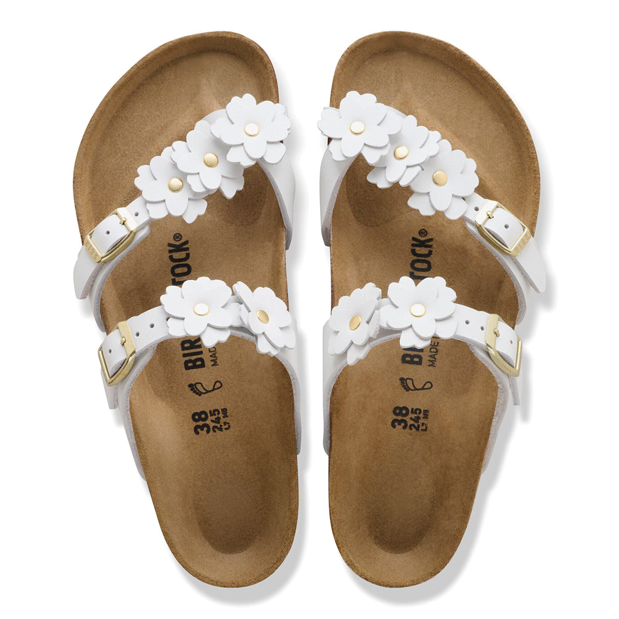 Mayari Flowers White Leather (Women)