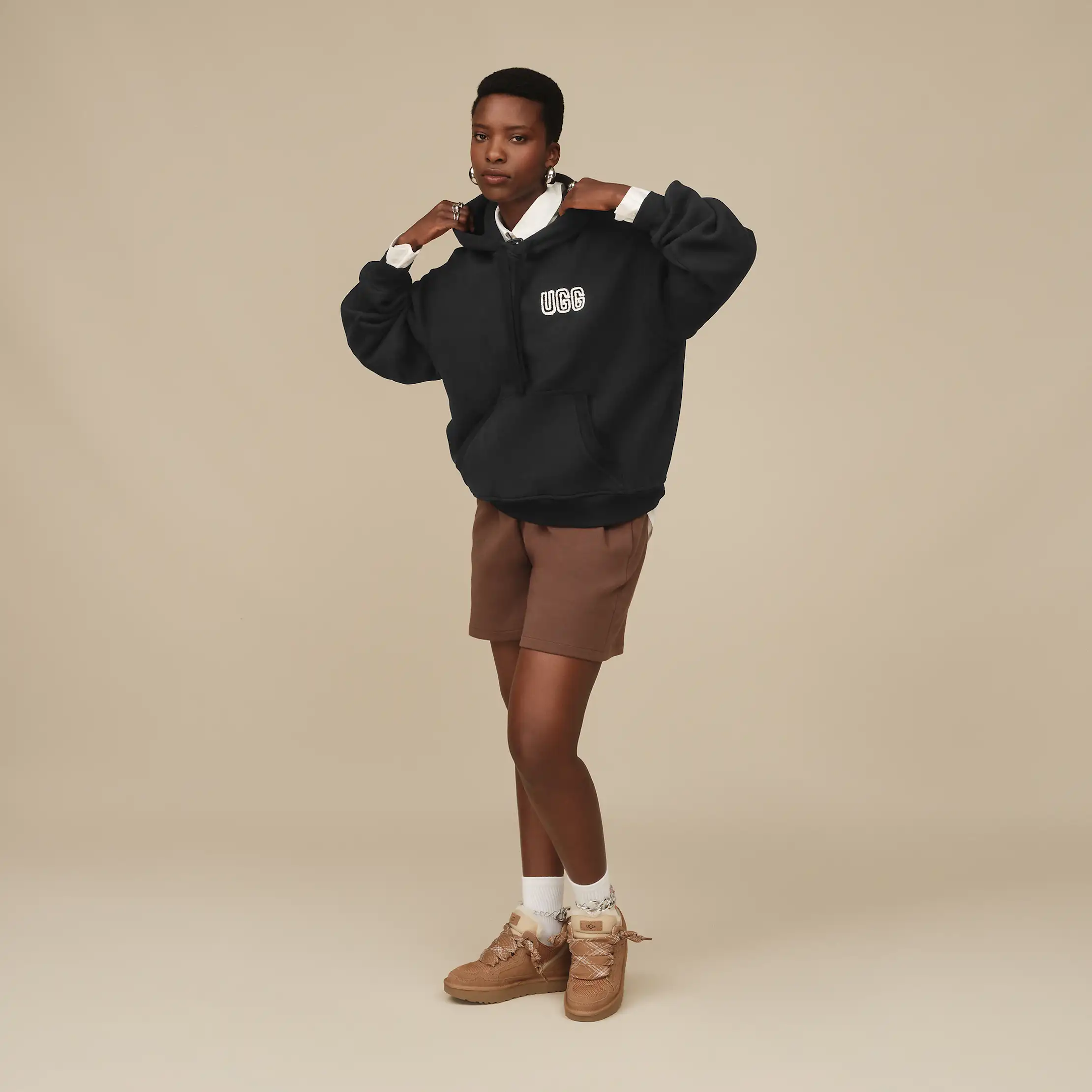 UGG Logo Hoodie Black
