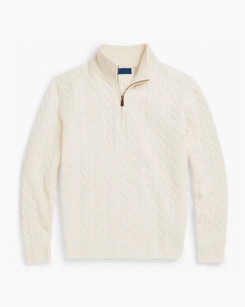 Women's Cable knit Half Zip Sweater