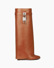 Women’s Midnight Padlock Wedge Boots