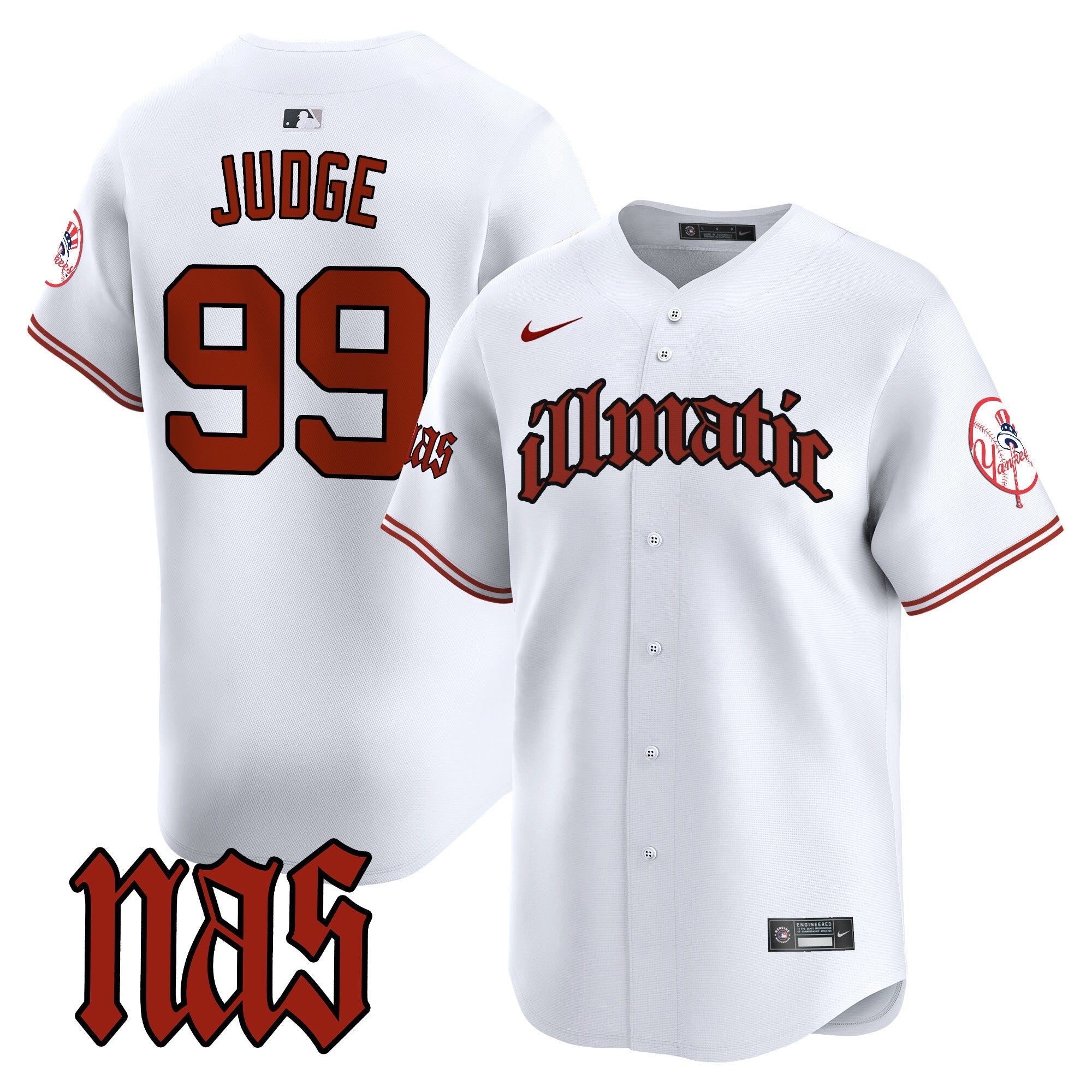 NYY Nas Illmatic Vapor Premier Limited Jersey - All Stitched