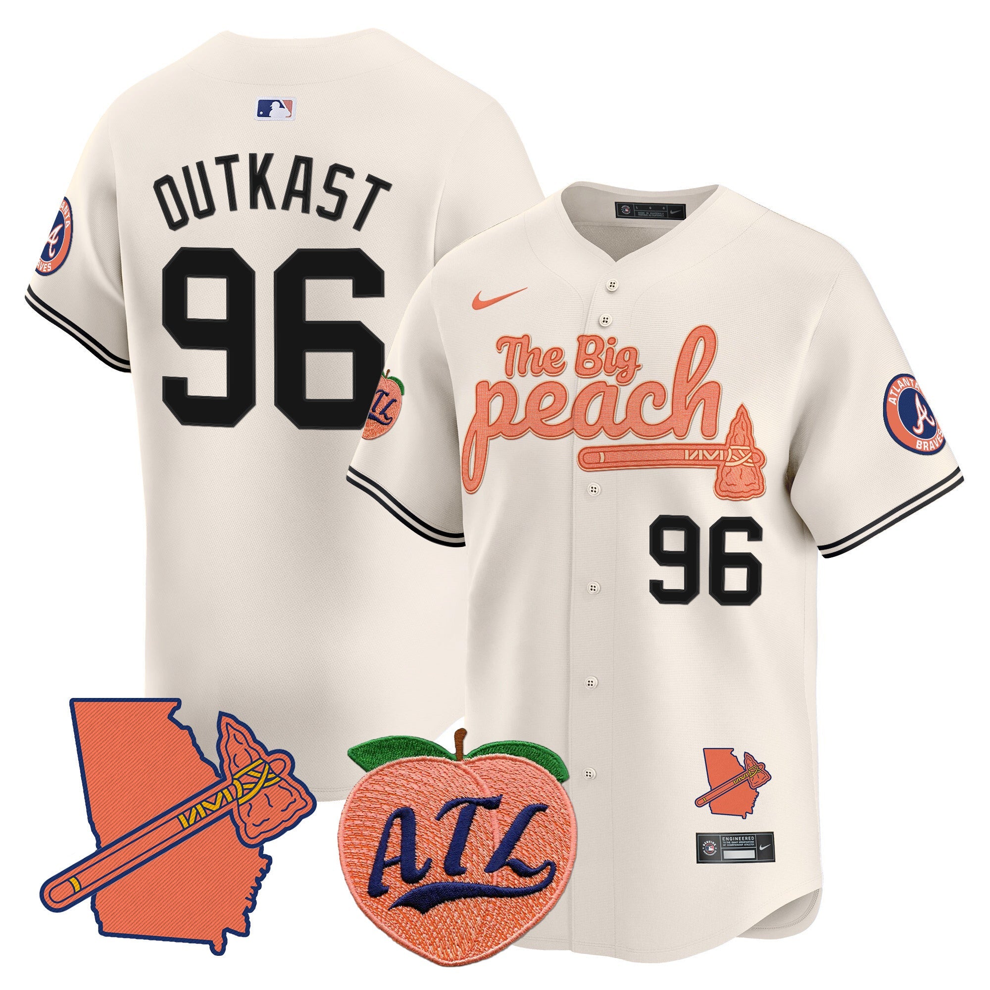 ATL The Big Peach Vapor Premier Limited Jersey V2 - All Stitched