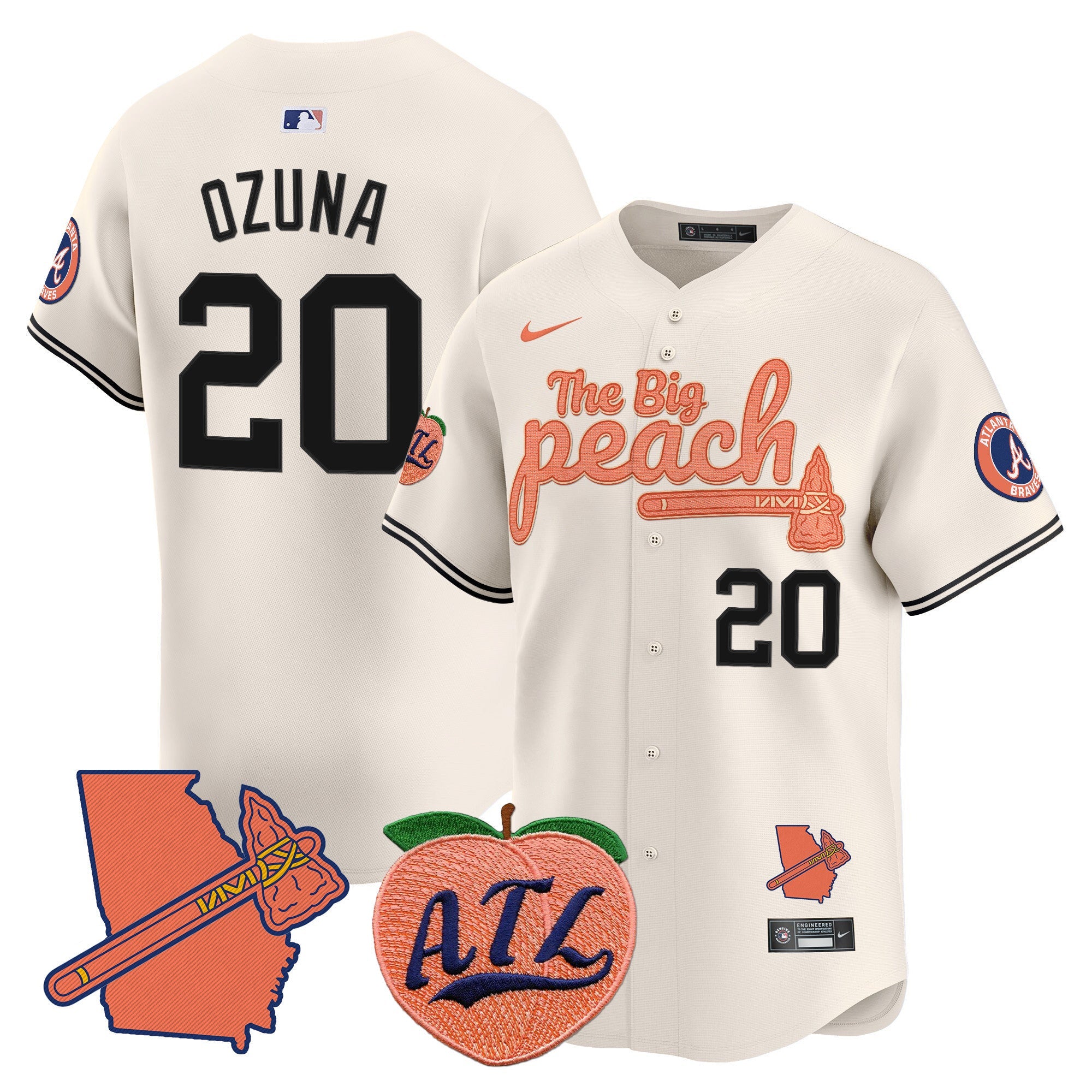 ATL The Big Peach Vapor Premier Limited Jersey V2 - All Stitched