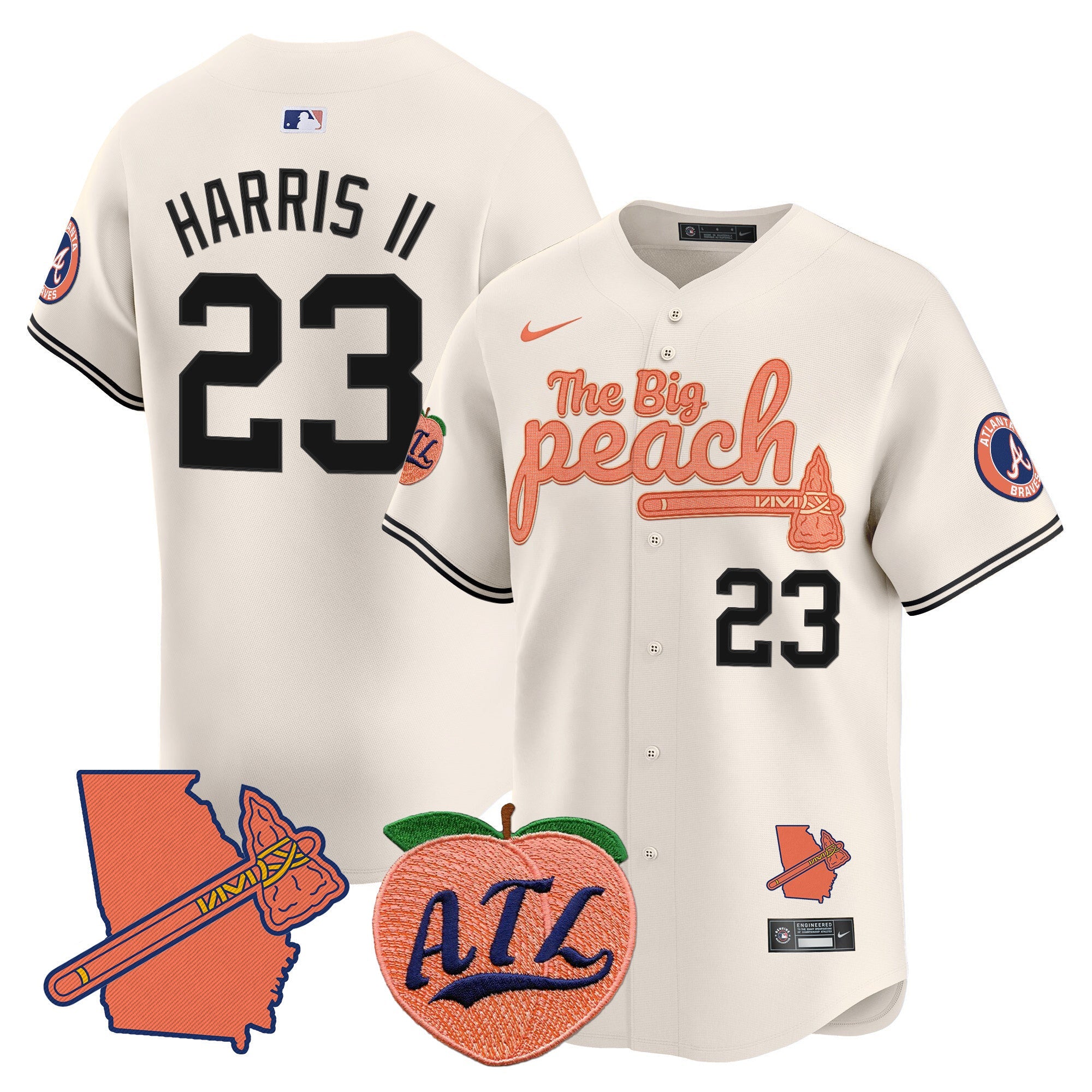 ATL The Big Peach Vapor Premier Limited Jersey V2 - All Stitched