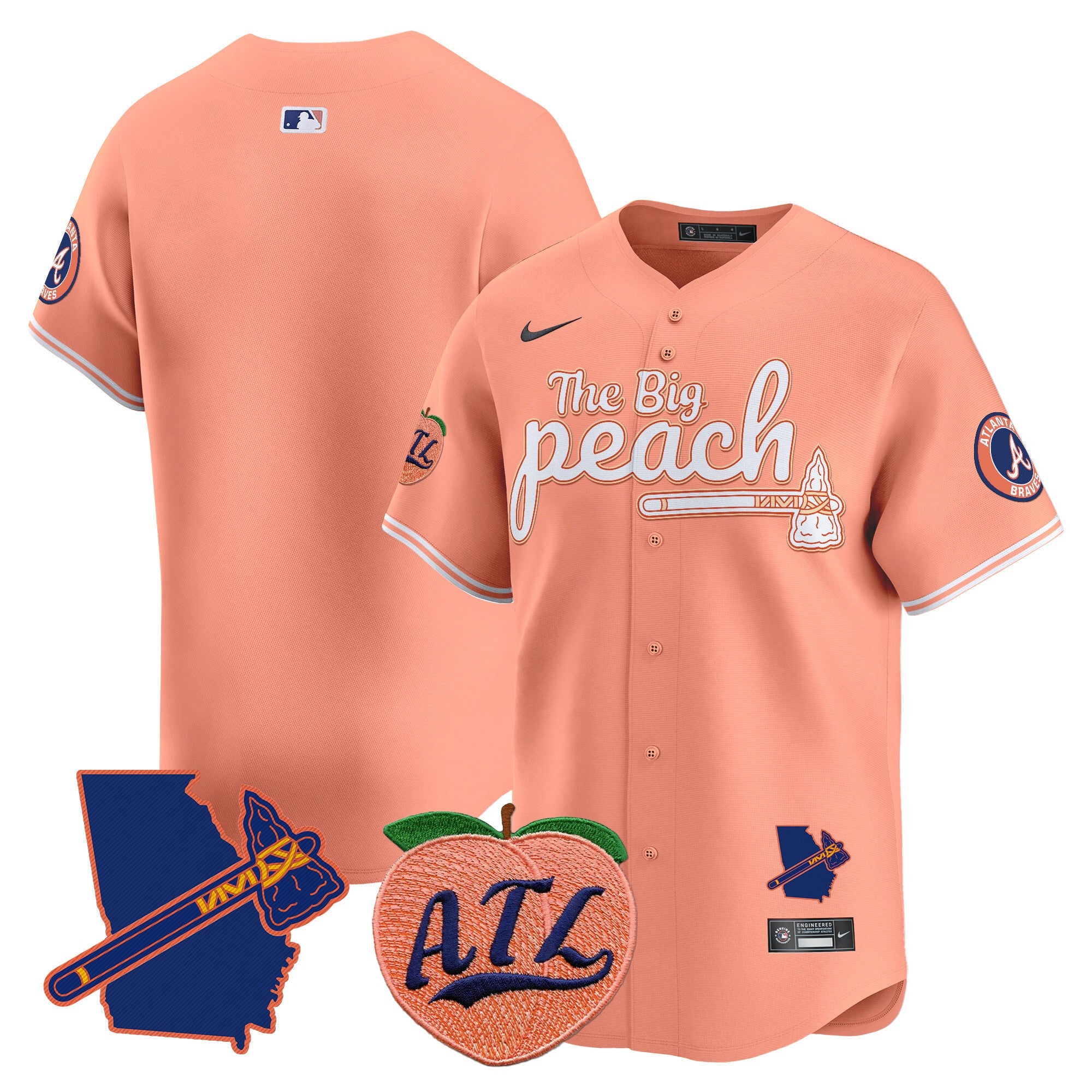 ATL The Big Peach Vapor Premier Limited Jersey V2 - All Stitched