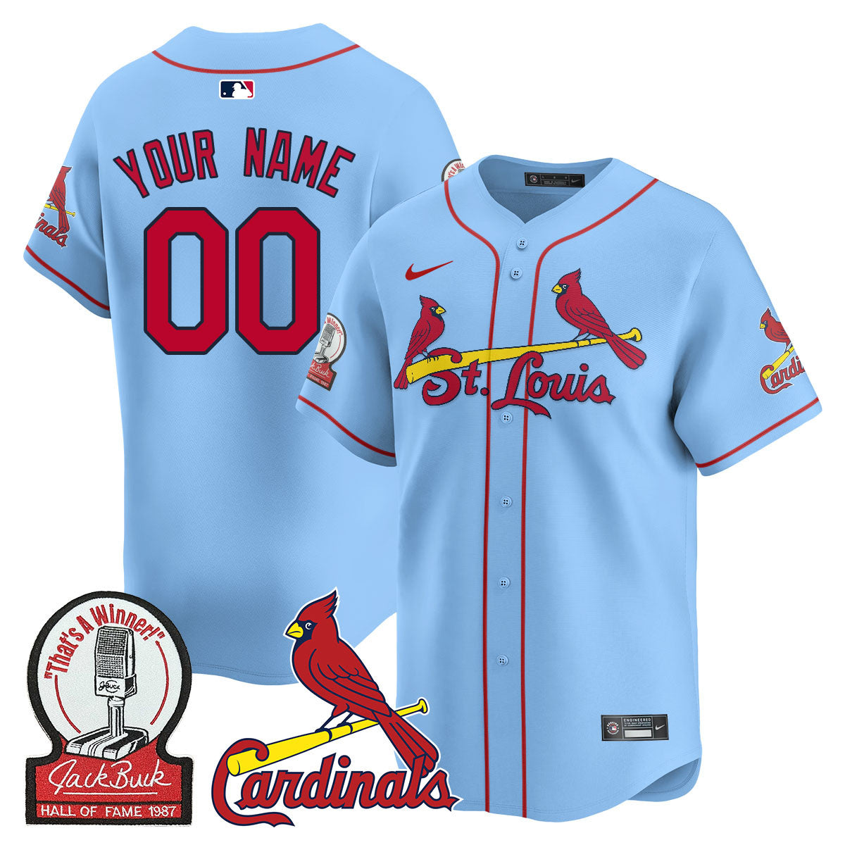Custom Gender/Name STL Jack Buck Limited Jersey - All Stitched
