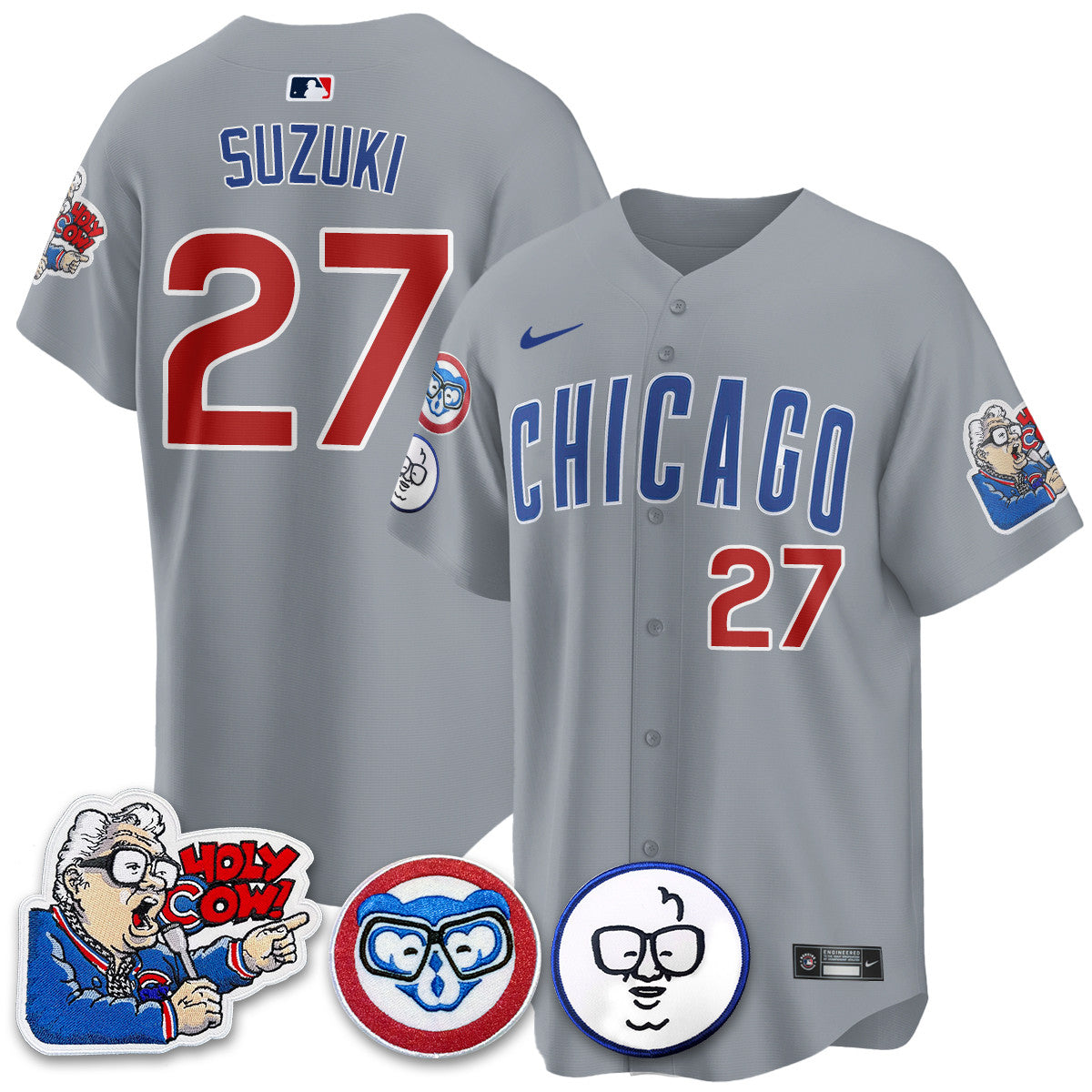 CHC Limited Jersey - Harry Caray "Holy Cow" Patch - All Stitched