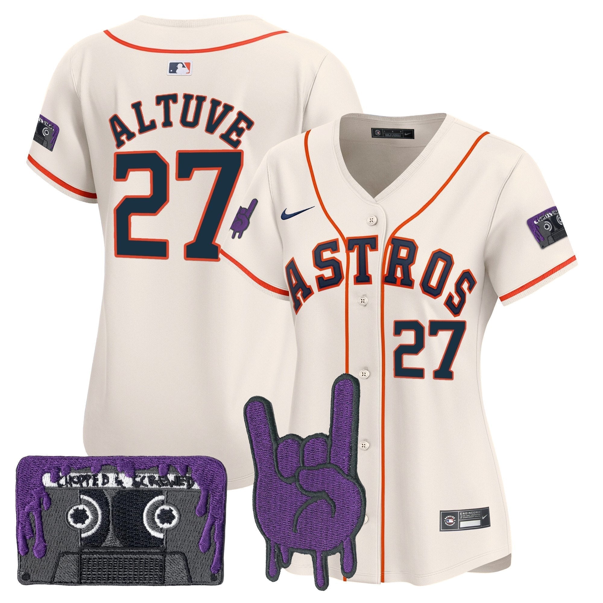 Women's HOU DJ Screw Patch Vapor Premier Limited Jersey - All Stitched
