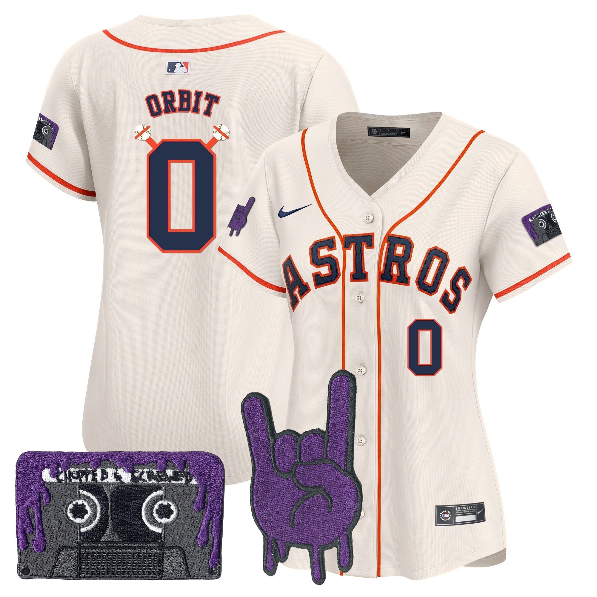 Women's HOU DJ Screw Patch Vapor Premier Limited Jersey - All Stitched