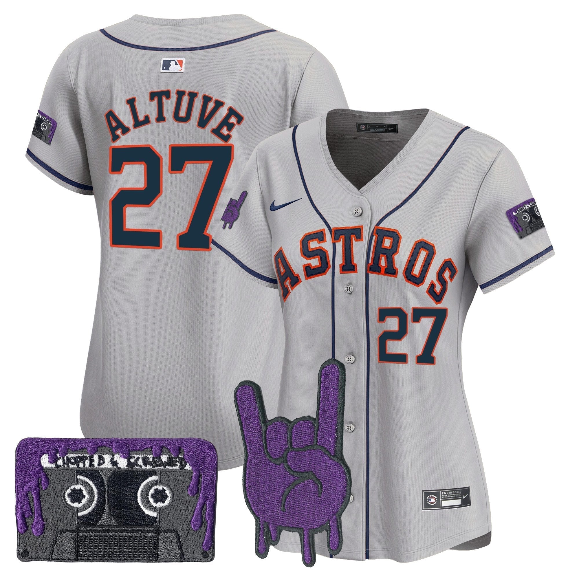 Women's HOU DJ Screw Patch Vapor Premier Limited Jersey - All Stitched