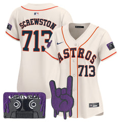 Women's HOU DJ Screw Patch Vapor Premier Limited Jersey - All Stitched