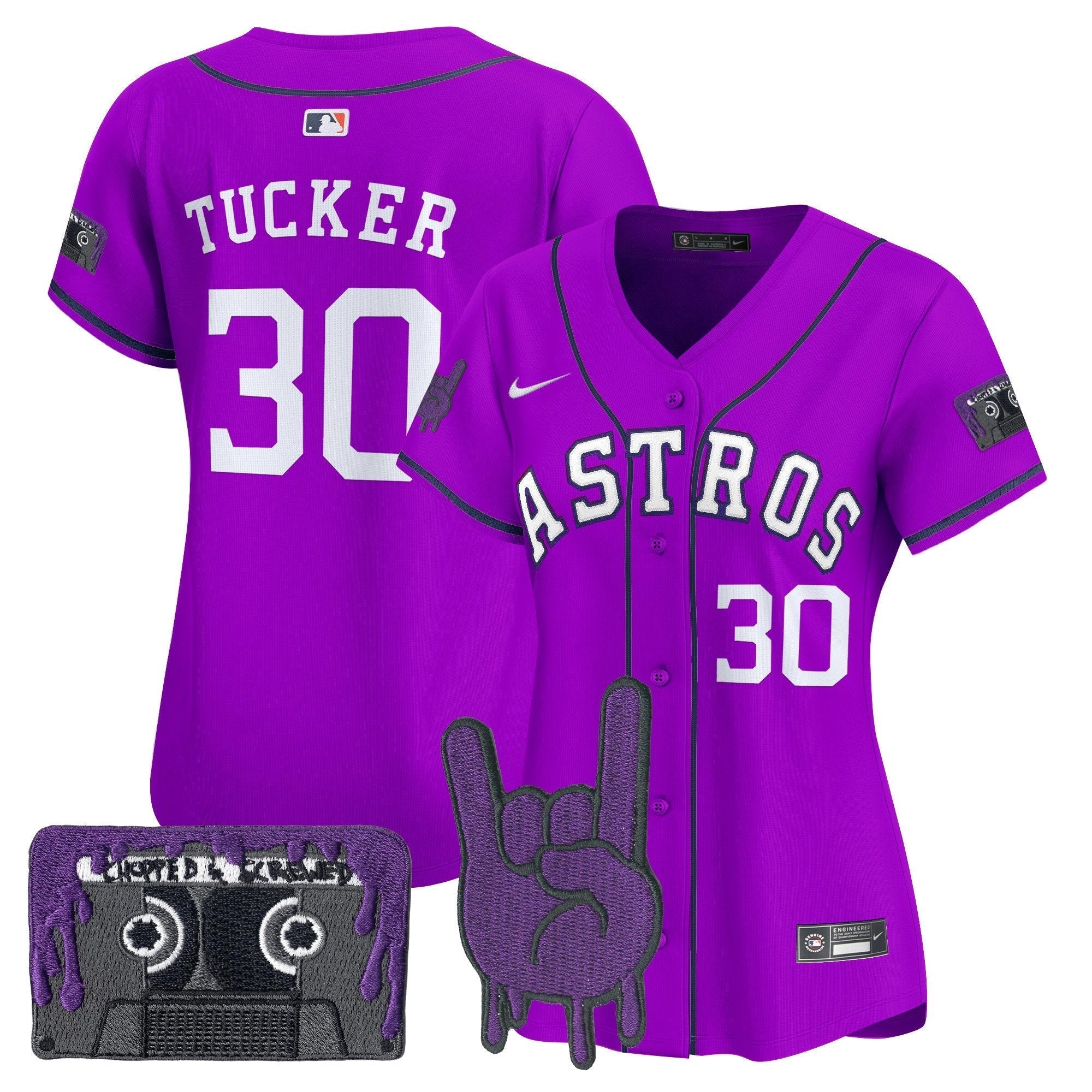 Women's HOU DJ Screw Patch Vapor Premier Limited Jersey - All Stitched