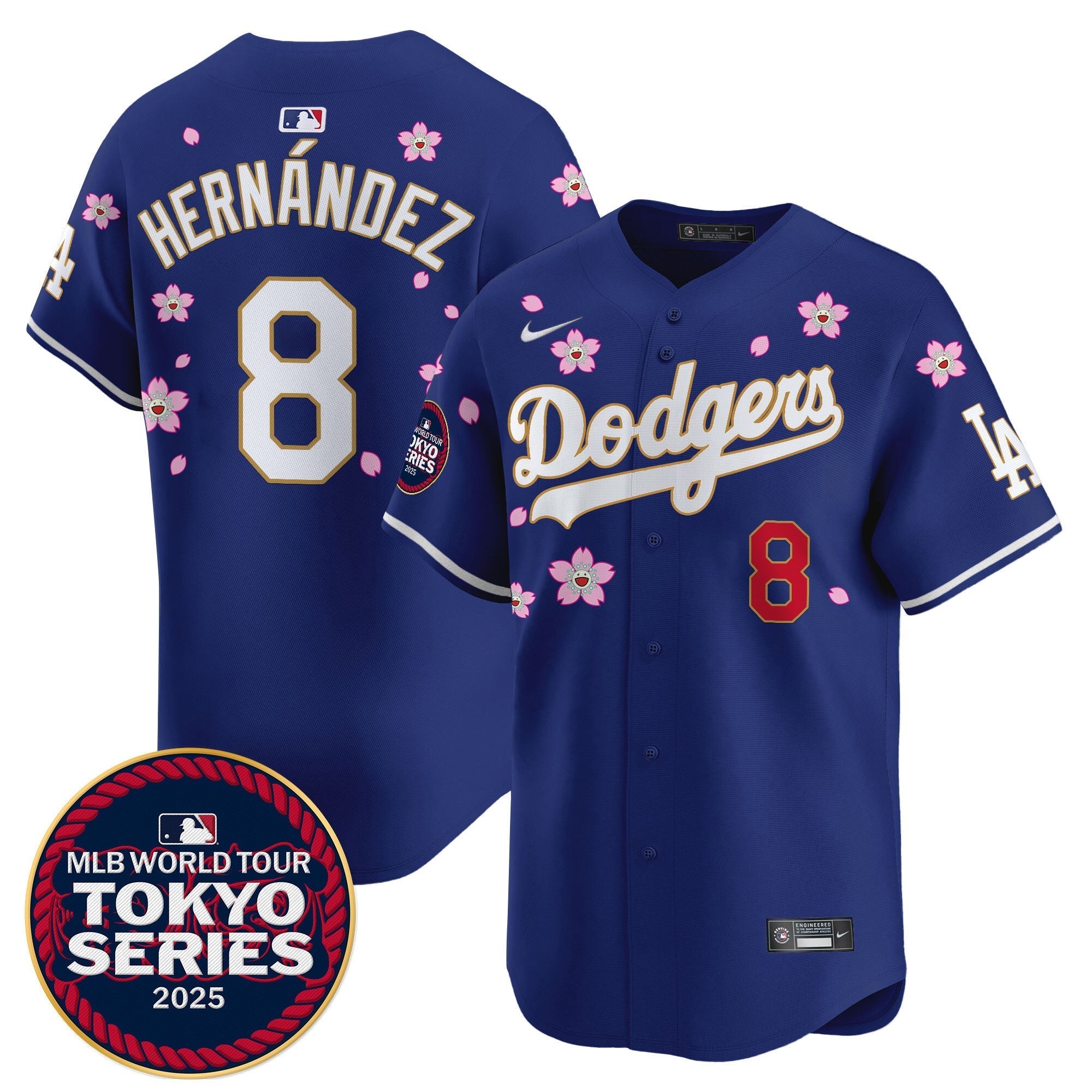 Dodgers Tokyo Series 2025 Gold Trim Vapor Premier Limited Jersey V2 - Stitched