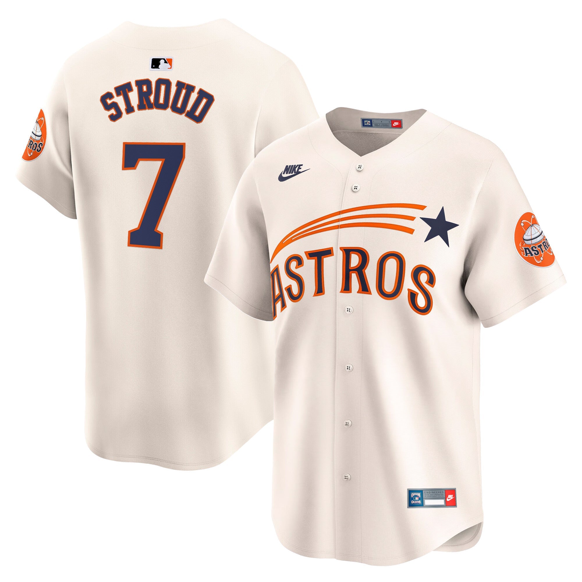 HOU Throwback Vapor Premier Limited Jersey - All Stitched