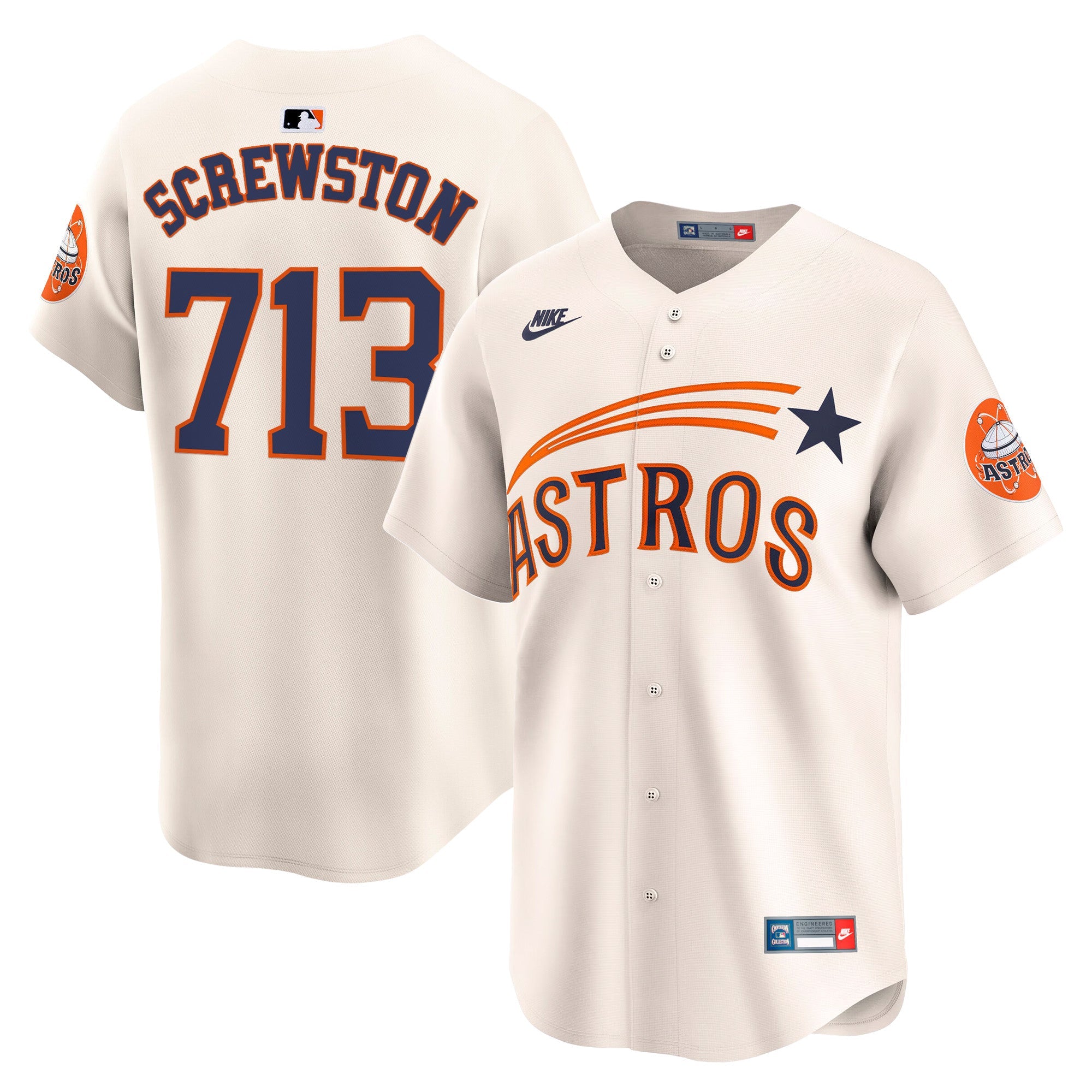 HOU Throwback Vapor Premier Limited Jersey - All Stitched