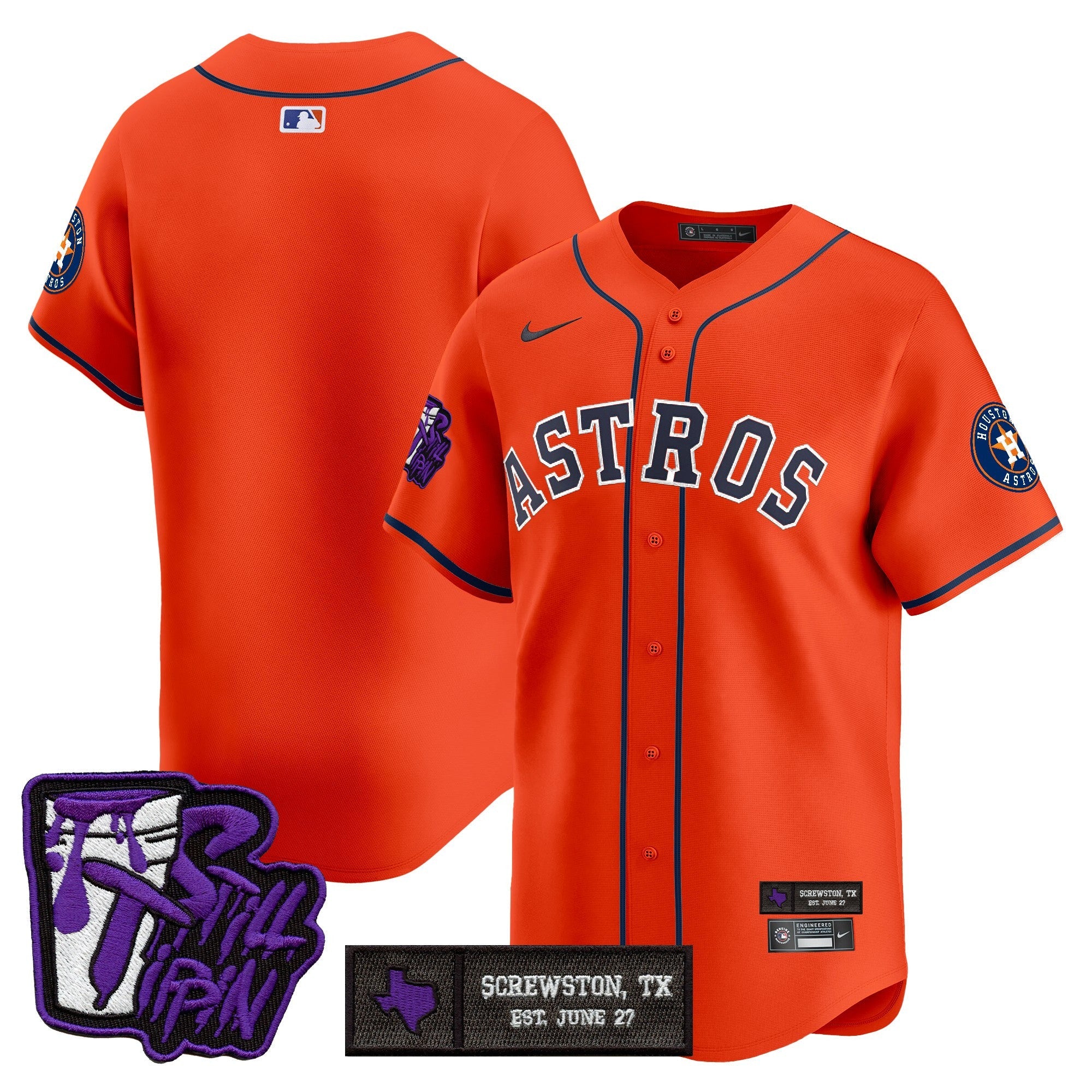 HOU DJ Screw Still Tippin Purple Patch Vapor Premier Limited Jersey - All Stitched