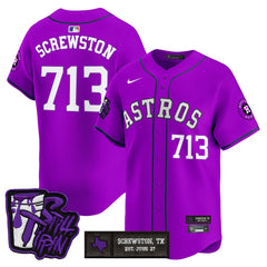 HOU DJ Screw Still Tippin Purple Patch Vapor Premier Limited Jersey - All Stitched