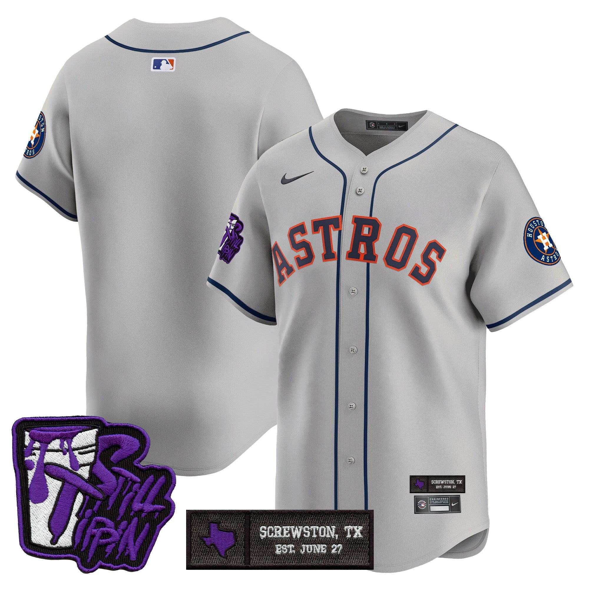 HOU DJ Screw Still Tippin Purple Patch Vapor Premier Limited Jersey - All Stitched