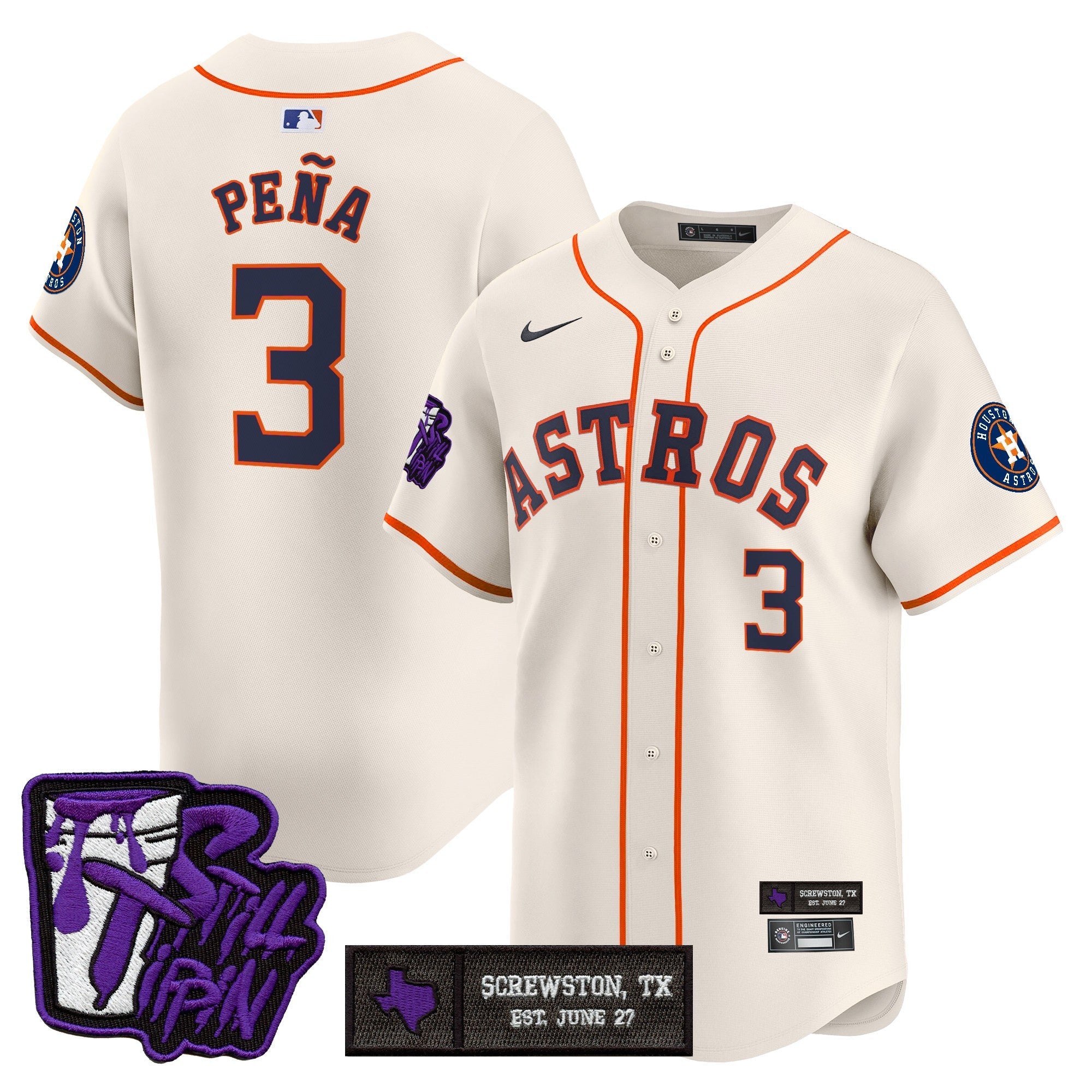 HOU DJ Screw Still Tippin Purple Patch Vapor Premier Limited Jersey - All Stitched