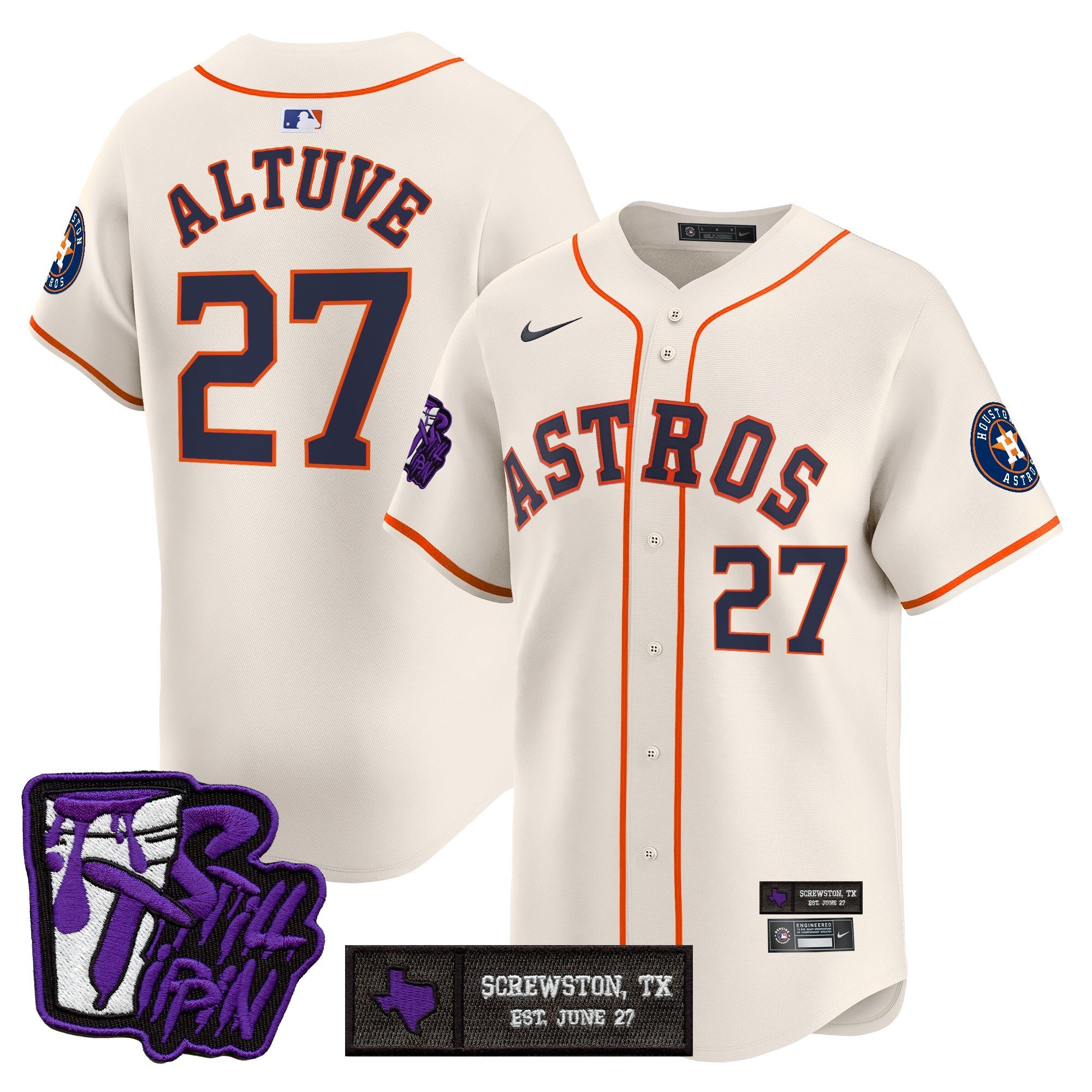 HOU DJ Screw Still Tippin Purple Patch Vapor Premier Limited Jersey - All Stitched