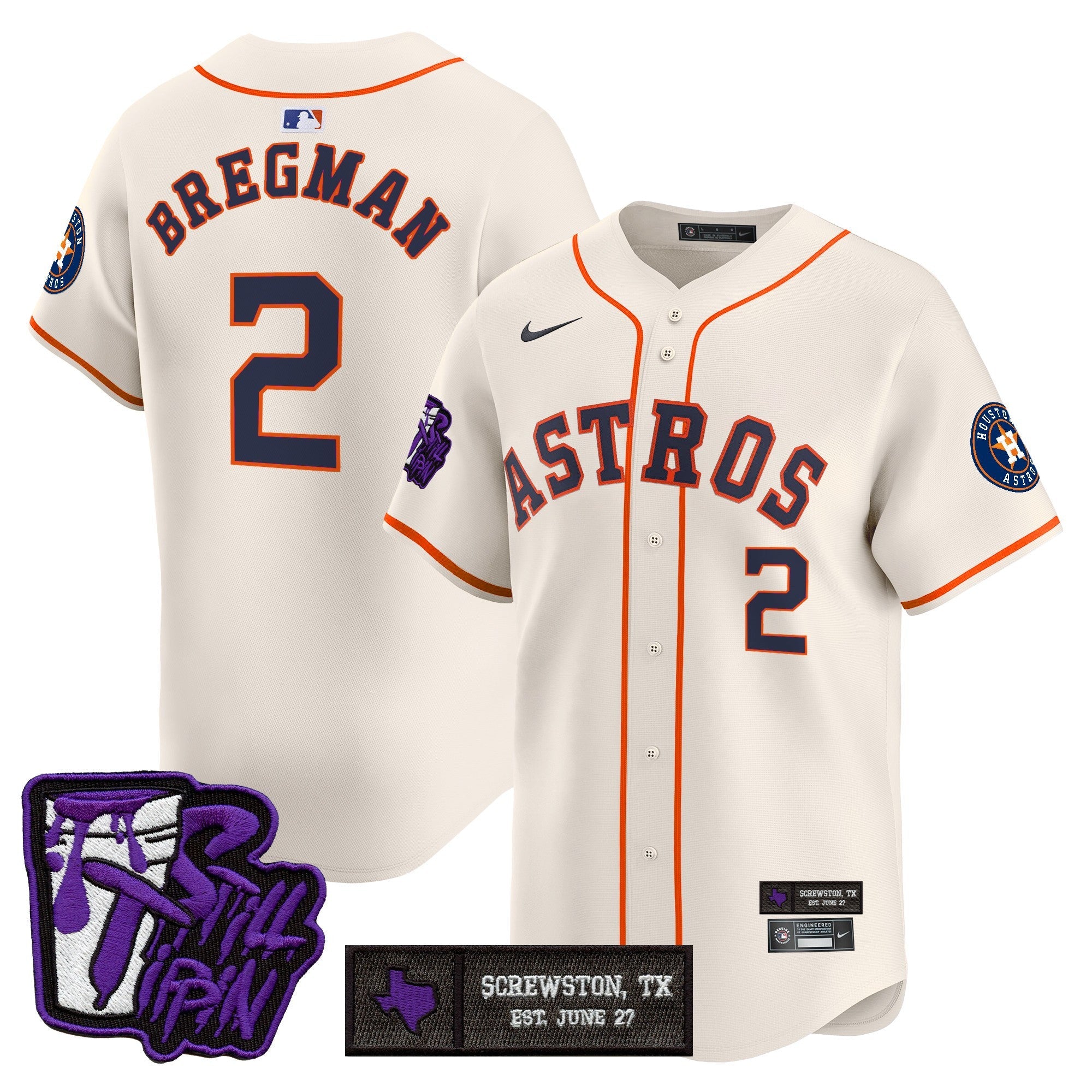 HOU DJ Screw Still Tippin Purple Patch Vapor Premier Limited Jersey - All Stitched
